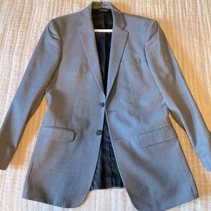 Jos A Bank, men’s suit, light blue, 38L.